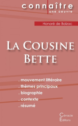 Könyv Fiche de lecture La Cousine Bette de Balzac (Analyse litteraire de reference et resume complet) Honor  de Balzac