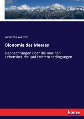 Kniha Bionomie des Meeres Johannes Walther