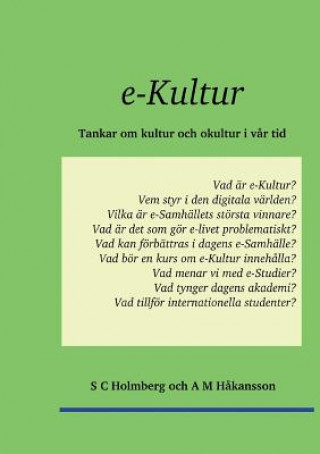 Kniha e-Kultur S C Holmberg