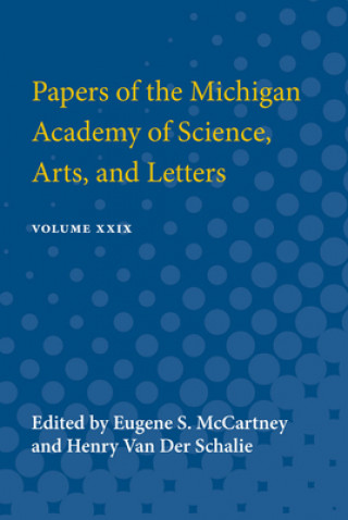 Libro Papers of the Michigan Academy of Science Arts and Letters Eugene McCartney