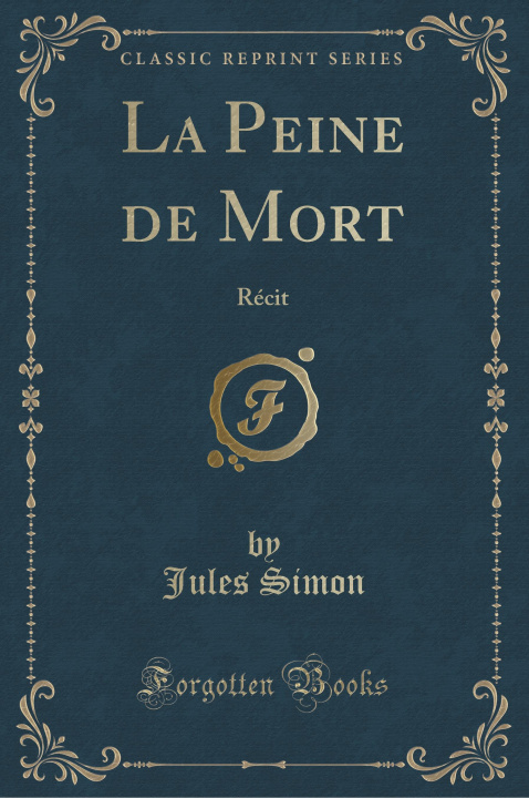 Carte La Peine de Mort Jules Simon