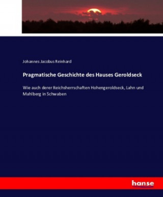 Buch Pragmatische Geschichte des Hauses Geroldseck Johannes Jacobus Reinhard