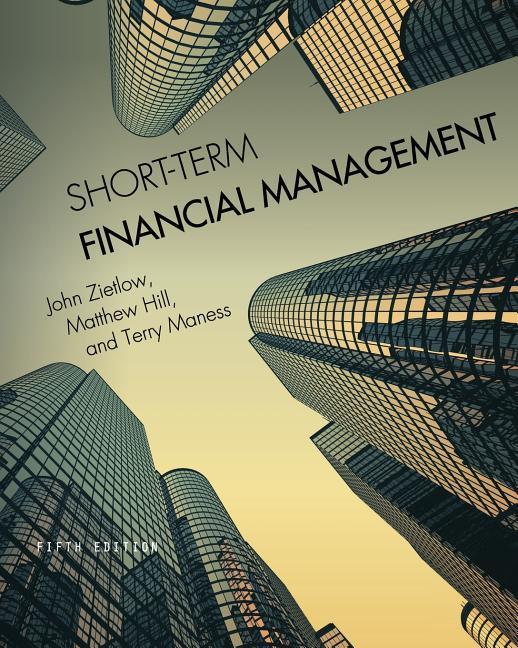 Carte Short-Term Financial Management John Zietlow