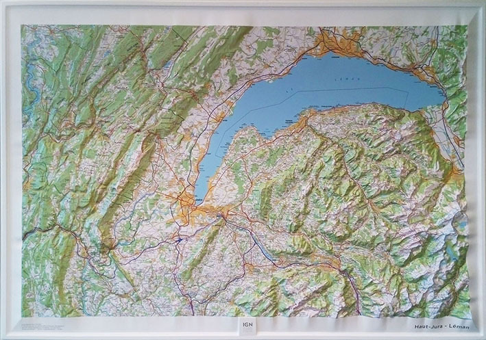 Carte Haut-Jura - Leman Relief 