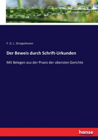 Knjiga Beweis durch Schrift-Urkunden Strippelmann F. G. L. Strippelmann