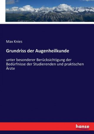 Könyv Grundriss der Augenheilkunde Knies Max Knies