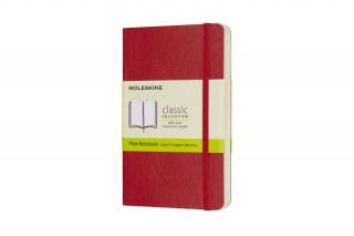 Kniha Moleskine Scarlet Red Pocket Plain Notebook Soft Moleskine