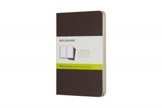 Carte Moleskine Coffee Brown Pocket Plain Cahier Journal (set Of 3) Moleskine