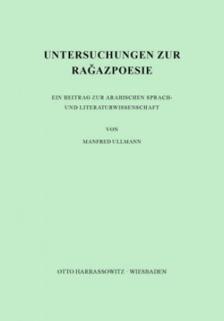 Könyv Untersuchungen zur Ragazpoesie Manfred Ullmann