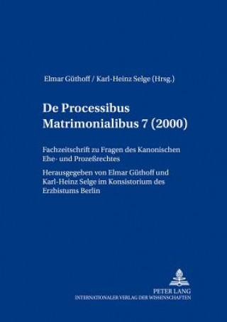 Könyv De processibus matrimonialibus Elmar Güthoff