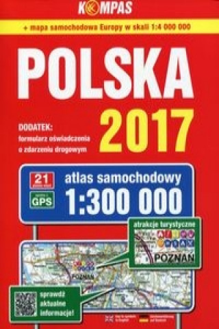 Carte Polska 2017 Atlas samochodowy 1:300 000 
