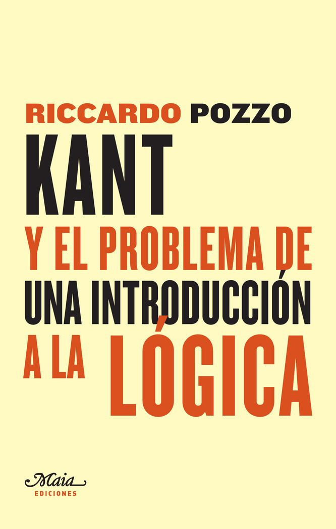 Knjiga Kant y el problema de una introducción a la Lógica 