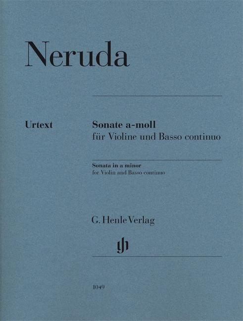 Carte Sonate a-moll für Violine und Basso continuo, Urtext Johann Baptist Georg Neruda