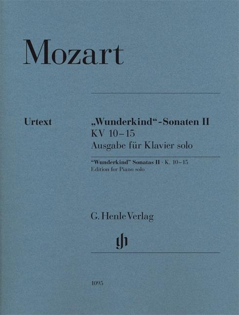 Carte Wunderkind-Sonaten Band II KV 10-15, Ausgabe für Klavier solo, Urtext Wolfgang Amadeus Mozart