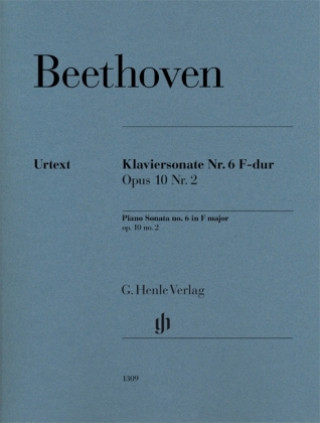 Kniha Klaviersonate Nr. 6 F-dur op. 10,2 Ludwig van Beethoven