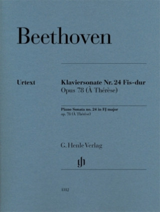 Kniha Klaviersonate Nr. 24 Fis-dur op. 78 Ludwig van Beethoven