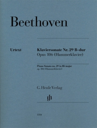 Kniha Piano Sonata no. 29 B flat major op. 106 (Hammerklavier) Ludwig van Beethoven
