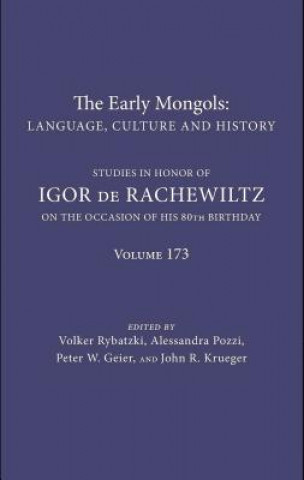 Kniha Early Mongols Language, Culture and History Volker Rybatzki