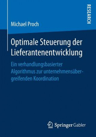 Knjiga Optimale Steuerung Der Lieferantenentwicklung Michael Proch