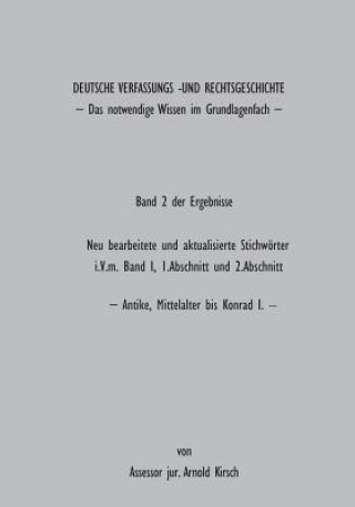 Carte Deutsche Verfassungs- und Rechtsgeschichte Arnold Kirsch