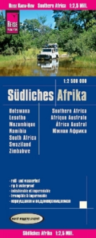 Tiskanica Reise Know-How Landkarte Southern Africa / Südliches Afrika 1 : 2 500 000 Reise Know-How Verlag Peter Rump