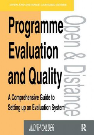 Kniha Programme Evaluation and Quality Judith Calder