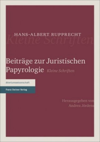 Kniha Beiträge zur Juristischen Papyrologie Hans-Albert Rupprecht