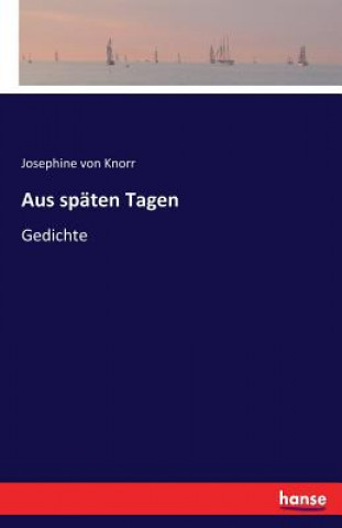 Książka Aus spaten Tagen Josephine von Knorr