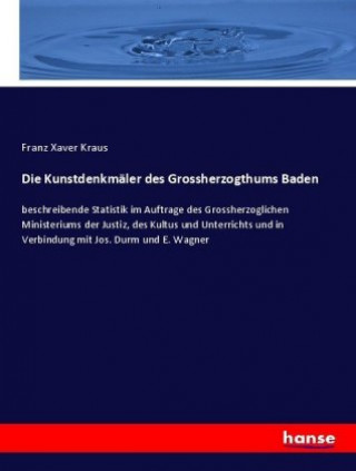 Kniha Die Kunstdenkmaler des Grossherzogthums Baden Franz Xaver Kraus
