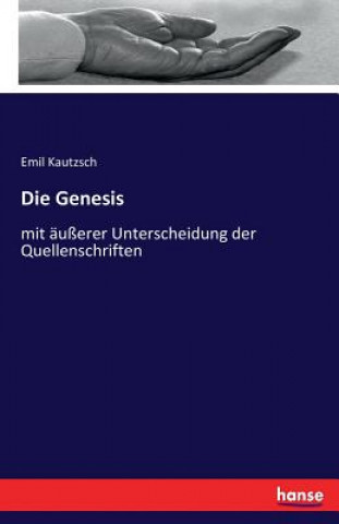 Kniha Genesis Emil Kautzsch