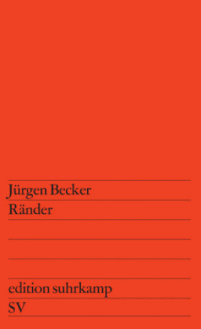 Kniha Ränder Jürgen Becker