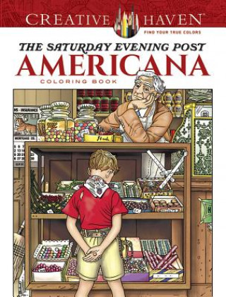 Book Creative Haven The Saturday Evening Post Americana Coloring Book Marty Noble