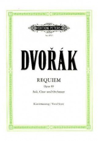 Materiale tipărite REQUIEM OP89 VOCAL SCORE Antonín Dvořák