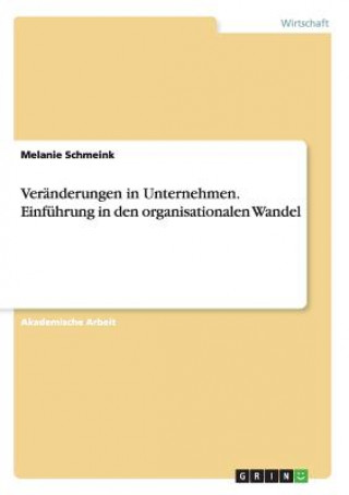 Book Veränderungen in Unternehmen. Einführung in den organisationalen Wandel Melanie Schmeink