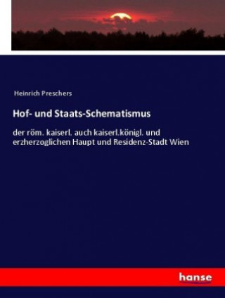 Book Hof- und Staats-Schematismus Anonym