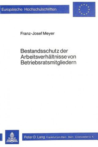Kniha Bestandsschutz der Arbeitsverhaeltnisse von Betriebsratsmitgliedern Franz-Josef Meyer