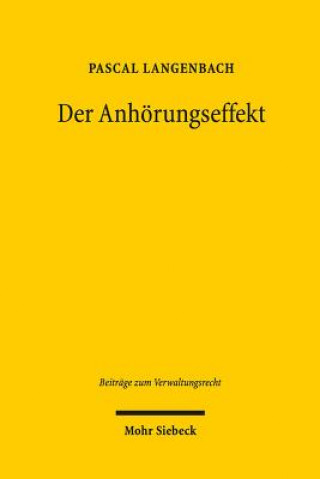 Könyv Der Anhoerungseffekt Pascal Langenbach