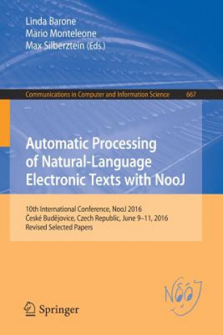Carte Automatic Processing of Natural-Language Electronic Texts with NooJ Linda Barone
