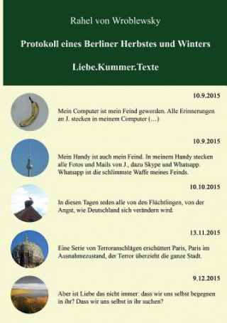 Carte Protokoll eines Berliner Herbstes und Winters Rahel von Wroblewsky