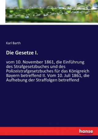 Könyv Gesetze I. Karl Barth