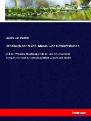Carte Handbuch der Munz- Maass- und Gewichtskunde Leopold Carl Bleibtreu