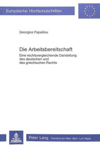 Książka Die Arbeitsbereitschaft Georgios Papailiou