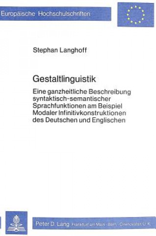 Knjiga Gestaltlinguistik Stephan Langhoff