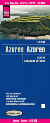 Nyomtatványok Reise Know-How Landkarte Azoren / Azores (1:70.000) Reise Know-How Verlag Peter Rump