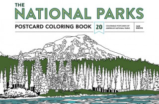 Carte National Parks Postcard Coloring Book Ian Shive
