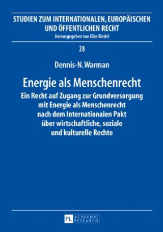 Kniha Energie ALS Menschenrecht Dennis-N. Warman