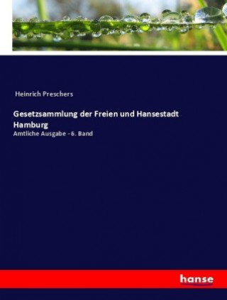 Carte Gesetzsammlung der Freien und Hansestadt Hamburg Anonym