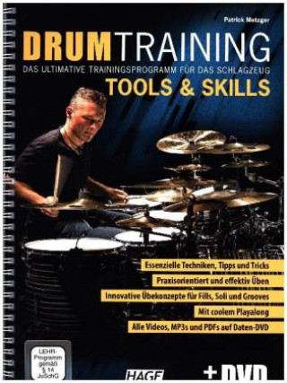 Livre Drum Training Tools & Skills (mit Daten-DVD) Patrick Metzger