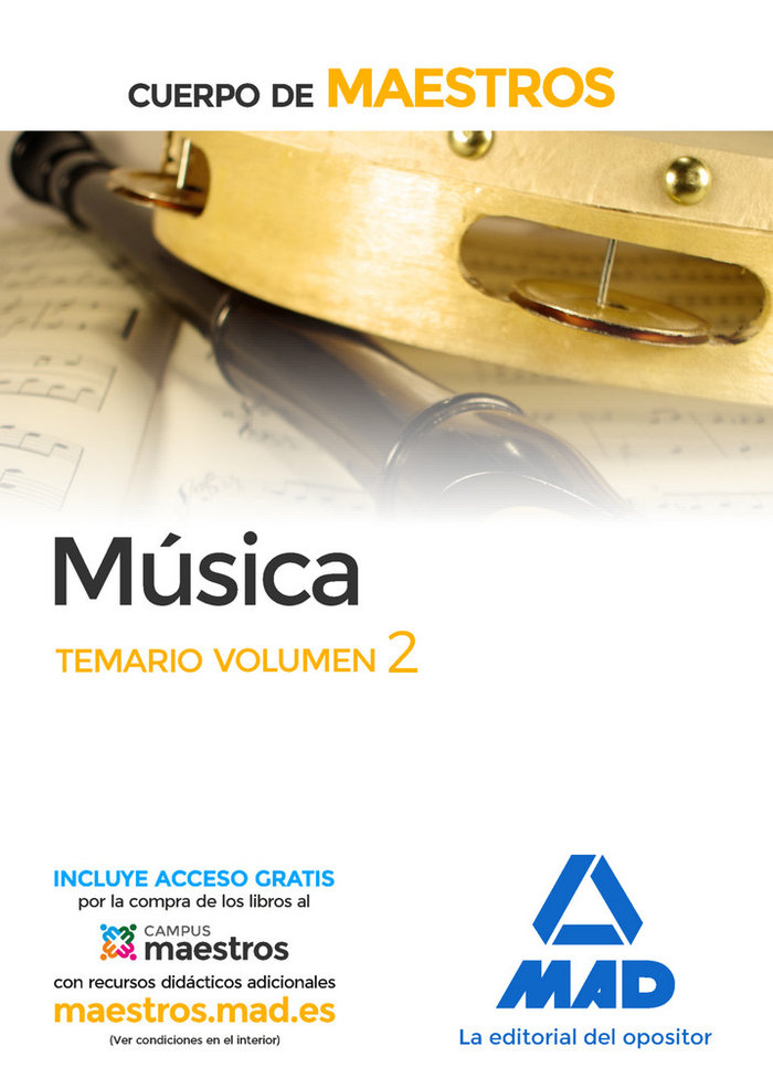 Carte Cuerpo de Maestros Música. Temario Volumen 2 
