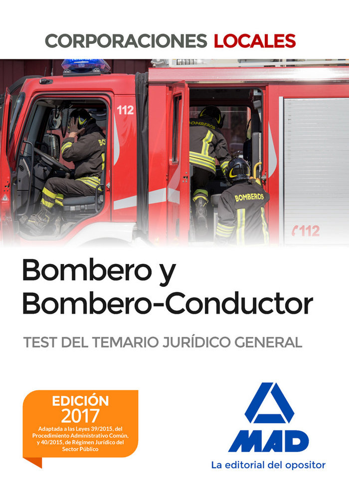 Książka Bombero y Bombero-Conductor. Test del Temario Jurídico General 